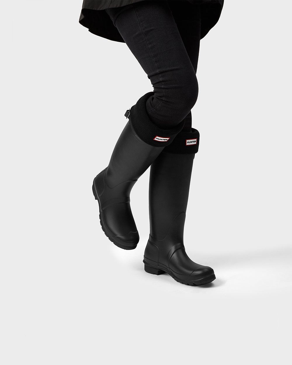 Womens Tall Rain Boots - Hunter Original (57GZEWUTD) - Black